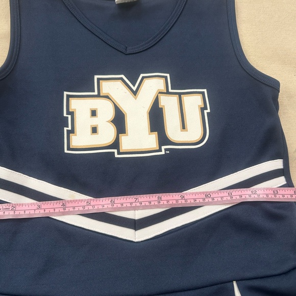 BYU Cheerleader Girls dress with Pom Poms - Picture 6 of 8